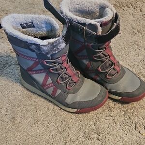 Merrell Gray and Burgundy Winter Boots